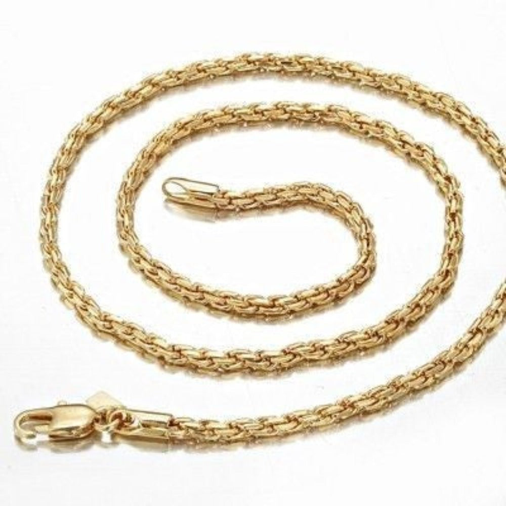 18ct Heavy Yellow Gold Plated Rope Chain Necklace - USA Made-2